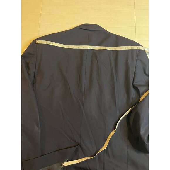 VTG Burberrys Mens Blazer Navy 100% Wool Made In USA Size 44R gold buttons - Picture 16 of 16